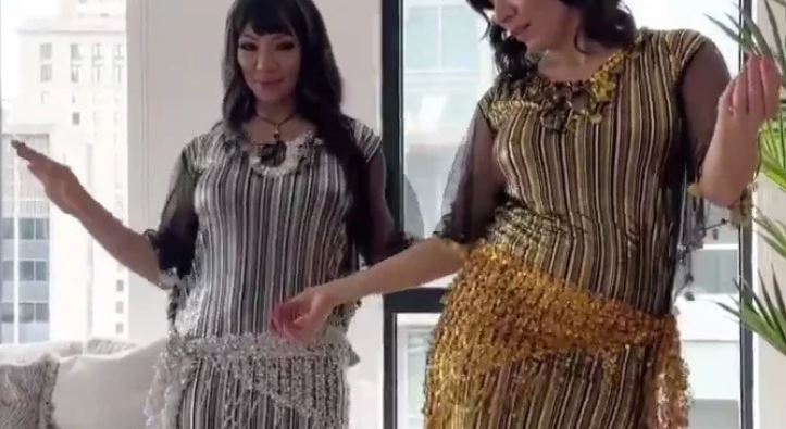 الينا انجل مع النجمة المصرية ساشا بيرل