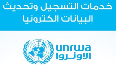 رابط التحديث وتسجيل البيانات للأونروا للمساعدات