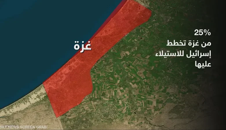 الجيش الإسرائيلي ينشر خطة نقل سكان شمال قطاع غزة الي الجنوب