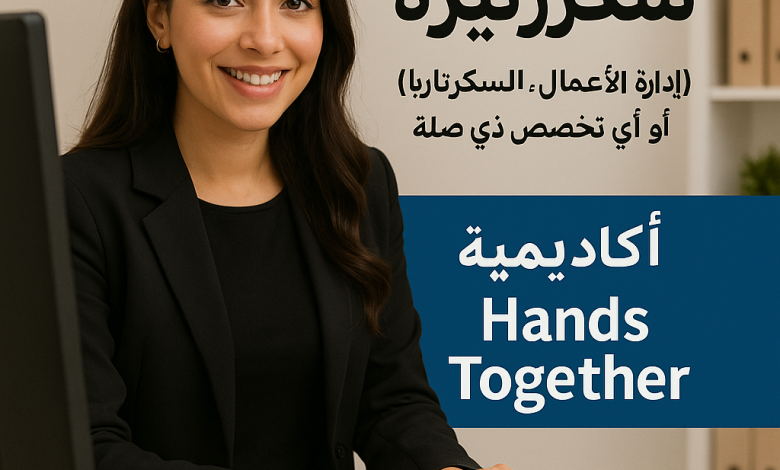 تخصصات (إدارة الأعمال، أو السكرتاريا، أو أي تخصص ذي صلة) - مطلوب سكرتيرة - أكاديمية Hands Together