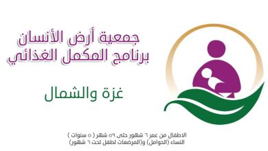رابط التسجيل في جمعية أرض الإنسان في برنامج المكمل الغذائي