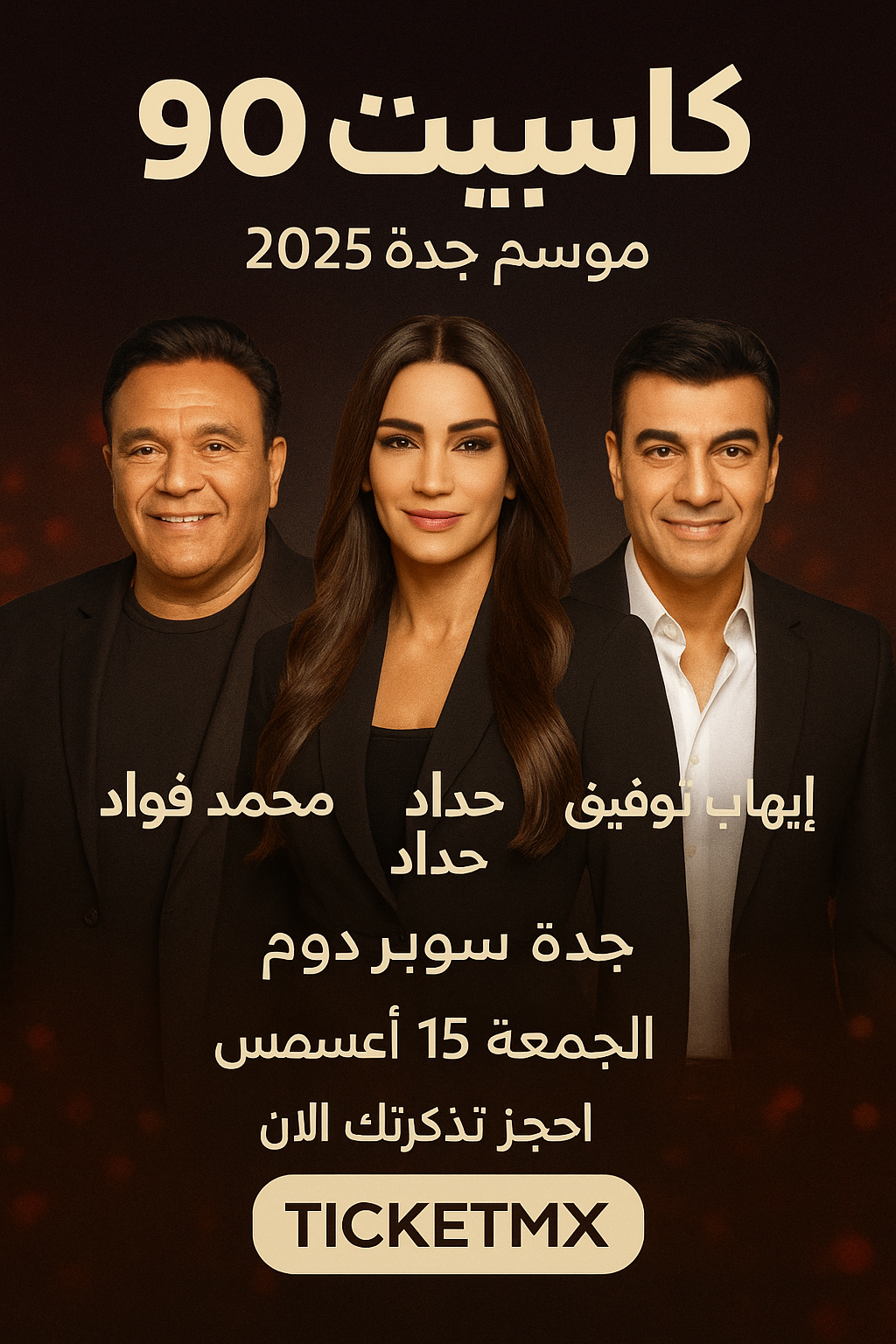 طريقة حجز تذاكر حفل كاسيت 90 في موسم جدة 2025 - TicketMX