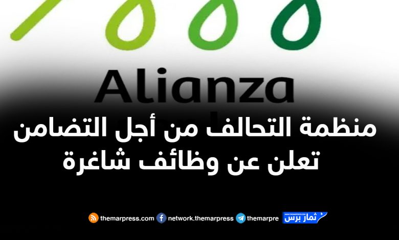 منظمة التحالف من أجل التضامن تعلن عن وظائف شاغرة