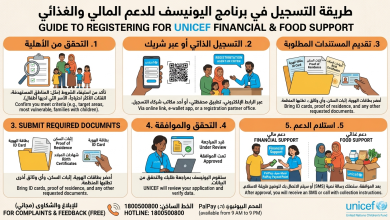طريقة التسجيل في برنامج اليونيسف للحصول على الدعم المالي والغذائي