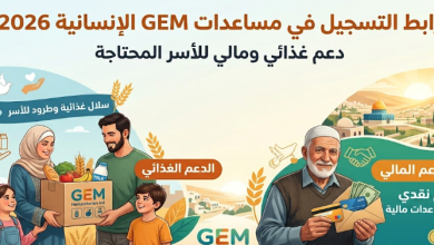 رابط التسجيل في مساعدات GEM الإنسانية 2026 – دعم غذائي ومالي للأسر المحتاجة
