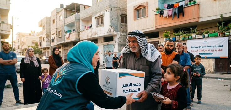 رابط تسجيل دعم الأسر المحتاجة 2026 في غزة ضمن مبادرة بصمة خير – سجل الآن