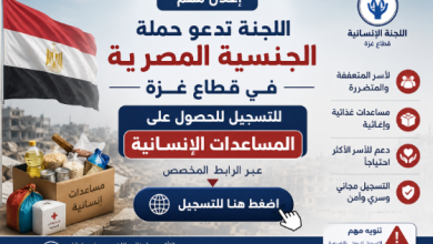 اللجنة تدعو حملة الجنسية المصرية في قطاع غزة للتسجيل للحصول على المساعدات الإنسانية