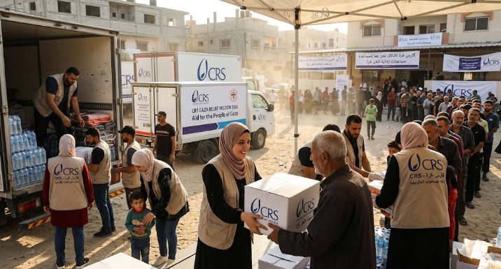 رابط تسجيل مساعدات الإغاثة الكاثوليكية CRS 2026 للأسر المتضررة في غزة