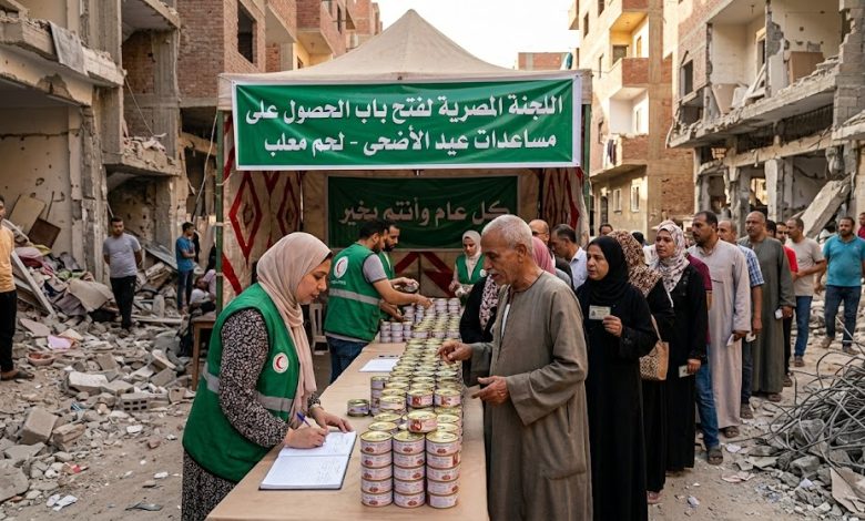 اللجنة المصرية تفتح باب التسجيل للحصول على لحم معلب للأسر المتعففة في غزة 2026