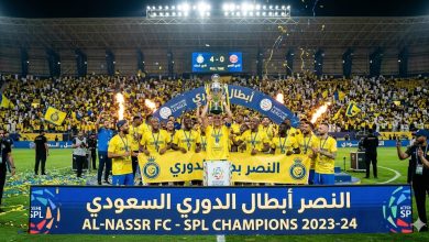 انشاء صورة النصر يتوج بلقب الدوري السعودي بعد رباعية أمام ضمك