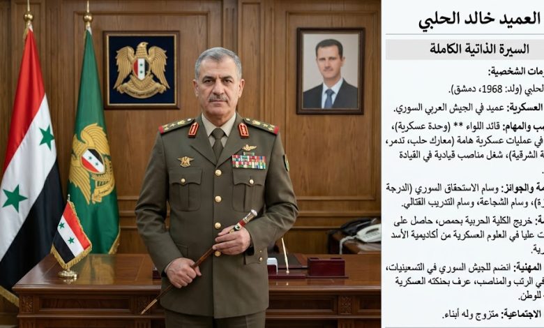 من هو العميد خالد الحلبي؟ السيرة الذاتية الكاملة ويكيبيديا