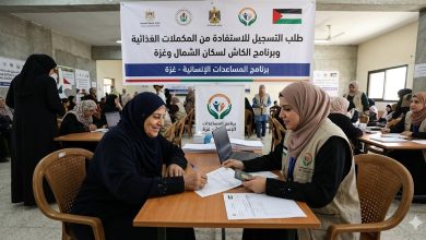 طلب التسجيل للاستفادة من المكملات الغذائية وبرنامج الكاش لسكان الشمال وغزة