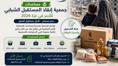مساعدات جمعية إنقاذ المستقبل الشبابي للأسر في غزة 2026.. رابط التسجيل وتحديث بيانات المستفيدين